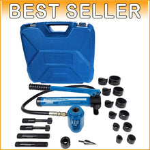 Load image into Gallery viewer, Lightweight 24 lbs Hydraulic Punch Set - Includes 6 Precision Dies for Easy Use