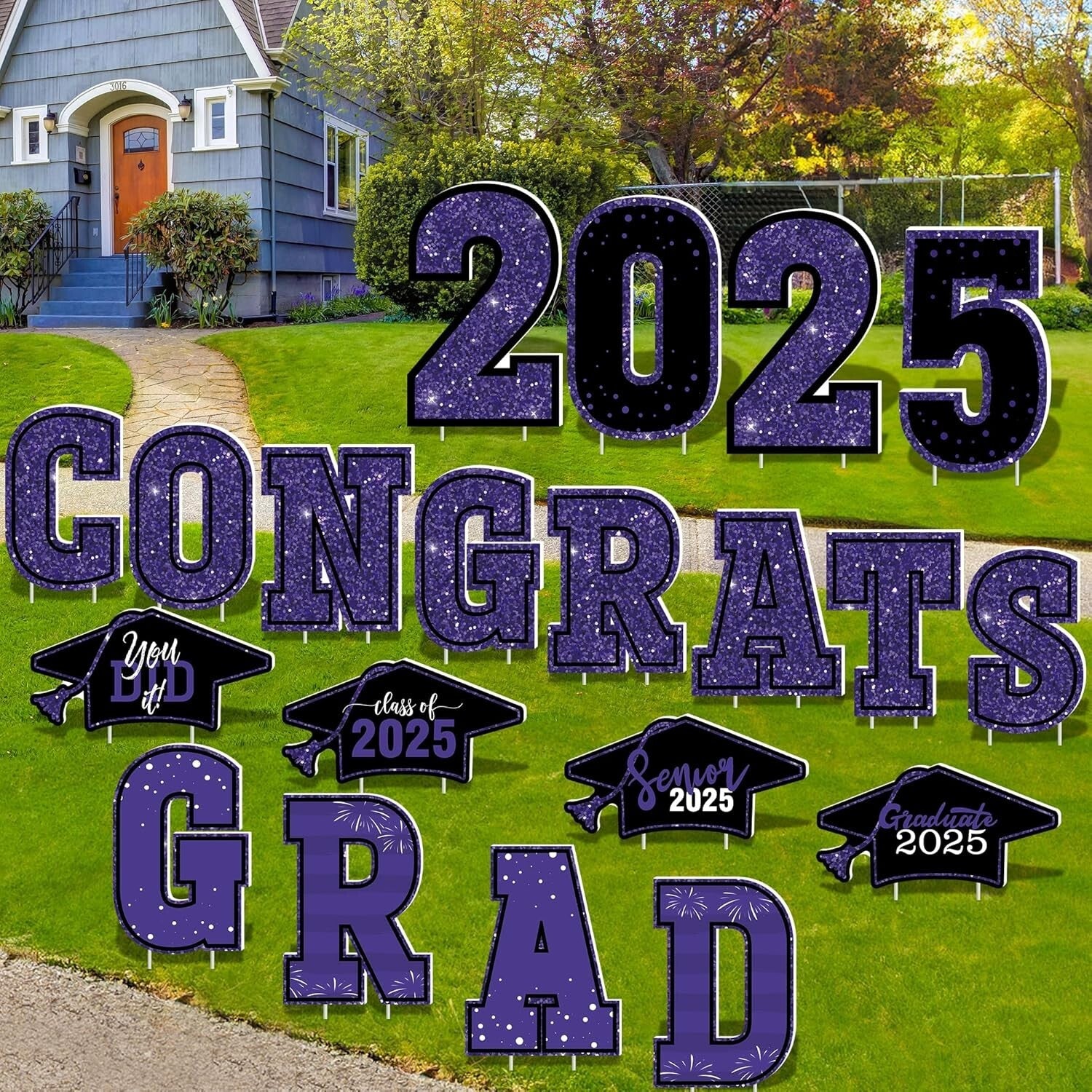 Inspirational Graduation Yard Signs - 20 PCS, Perfect for Class of 2025 Parties