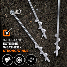 Load image into Gallery viewer, Durable Alloy Steel Ground Stakes – 16-Pack Heavy Duty Anchors for All Weather