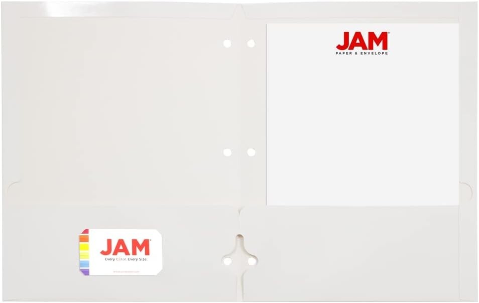 Durable Glossy Two-Pocket Letter Size Folders - 50 Pack for School & Office