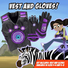 Load image into Gallery viewer, Wild Kratts Aviva Suit with Vest, Gloves &amp; 2 Discs - Adjustable Costume 4-6X