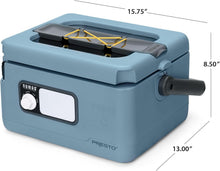 Load image into Gallery viewer, Spill-Proof 8-Quart Blue Slow Cooker with Detachable Utensil Holder for Travel