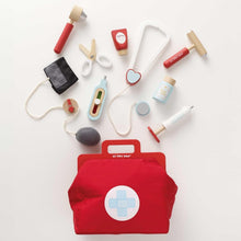 Load image into Gallery viewer, Vintage Style Kids Doctor's Bag with Wooden Medical Tools - Perfect for Playtime