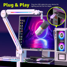 Load image into Gallery viewer, High Profile RGB Microphone Stand with Secure Desk Mount - Perfect for Creatives