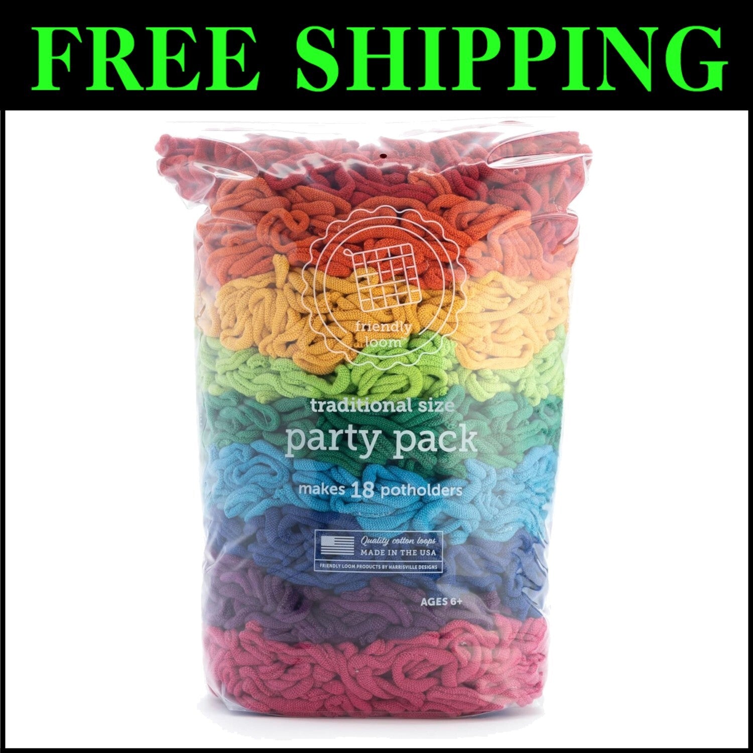 18 Pieces Rainbow Potholder Craft Kit - Fun DIY with Cotton Weaving Loops