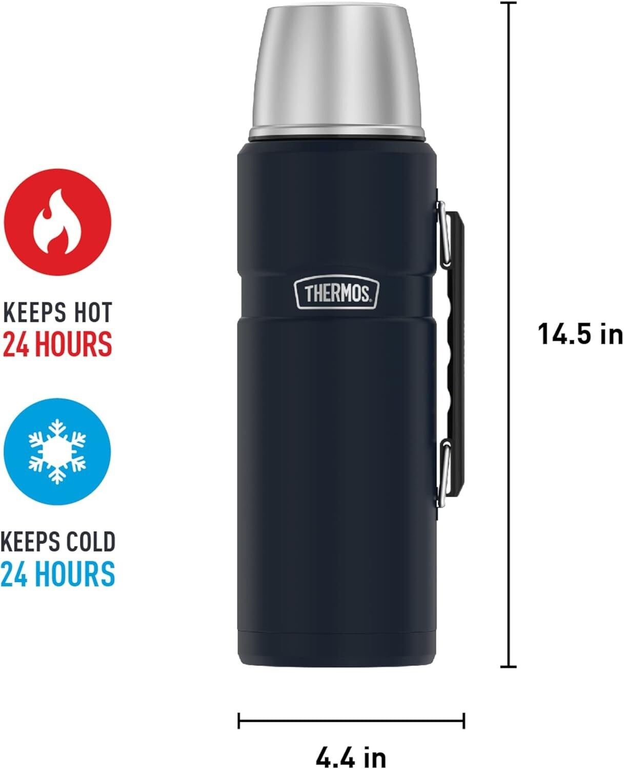 68 Oz Stainless King Vacuum-Insulated Beverage Bottle - Midnight Blue Delight