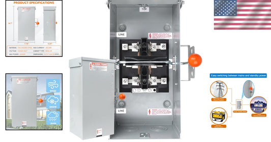 Heavy-Duty Generator Transfer Switch - 240V Double-Throw with Strong Stability