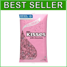 Load image into Gallery viewer, Individually Wrapped KISSES Milk Chocolate Candy in Elegant Pink Foils - 60 oz