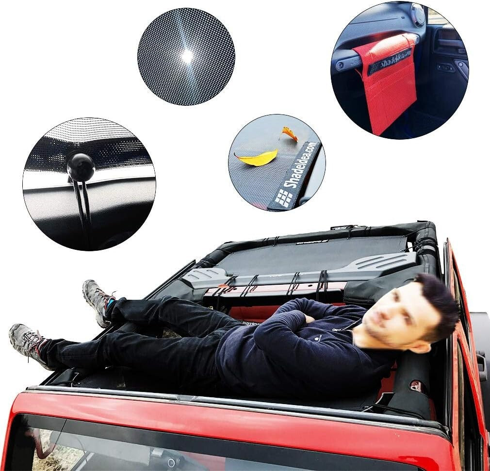 Customizable Jeep Sun Shade Top - Blocks UV Rays & Keeps Interior Cool in Style