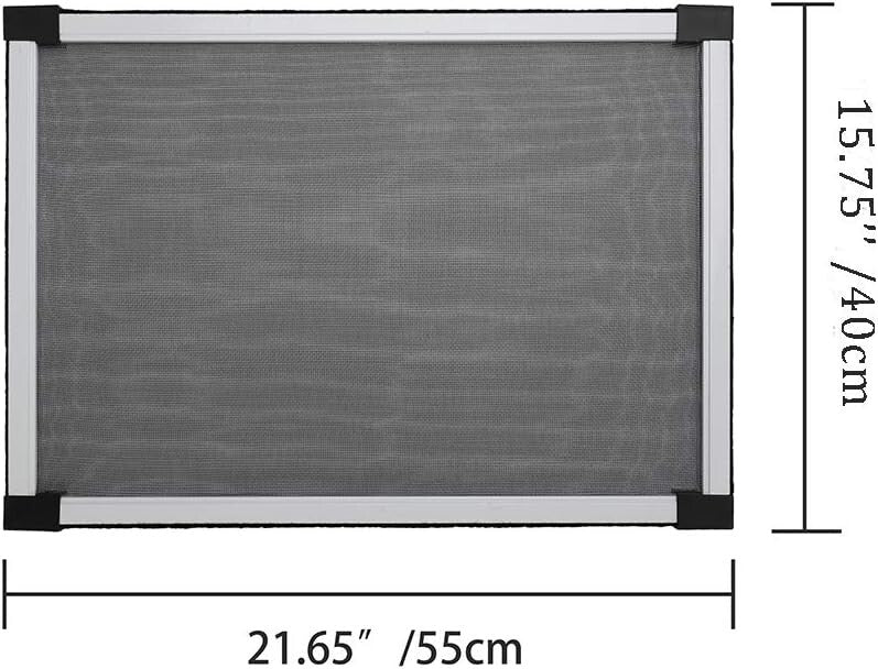 Durable 2-Pack Expandable Window Screens 15.74''H x 21-40''W - Tool-Free Install