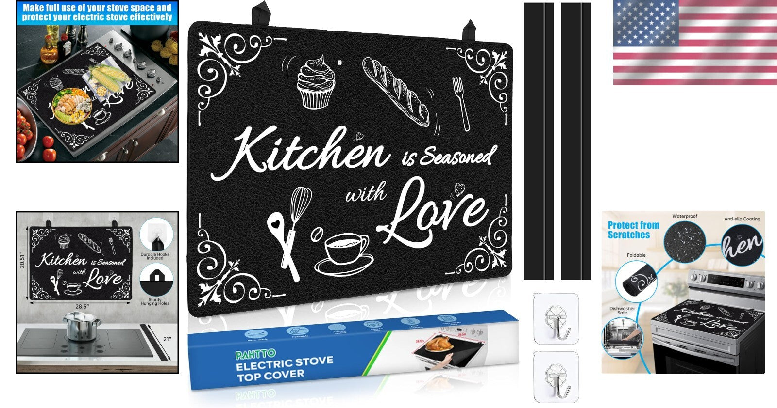 Versatile 28.5x20.5" Stove Top Mat: Heat Insulator, Protector & Ironing Surface