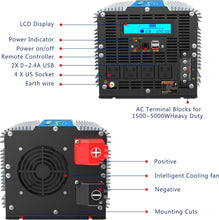 Load image into Gallery viewer, Versatile 5000W Power Inverter with 4 Outlets for Off-Grid Living - Silver
