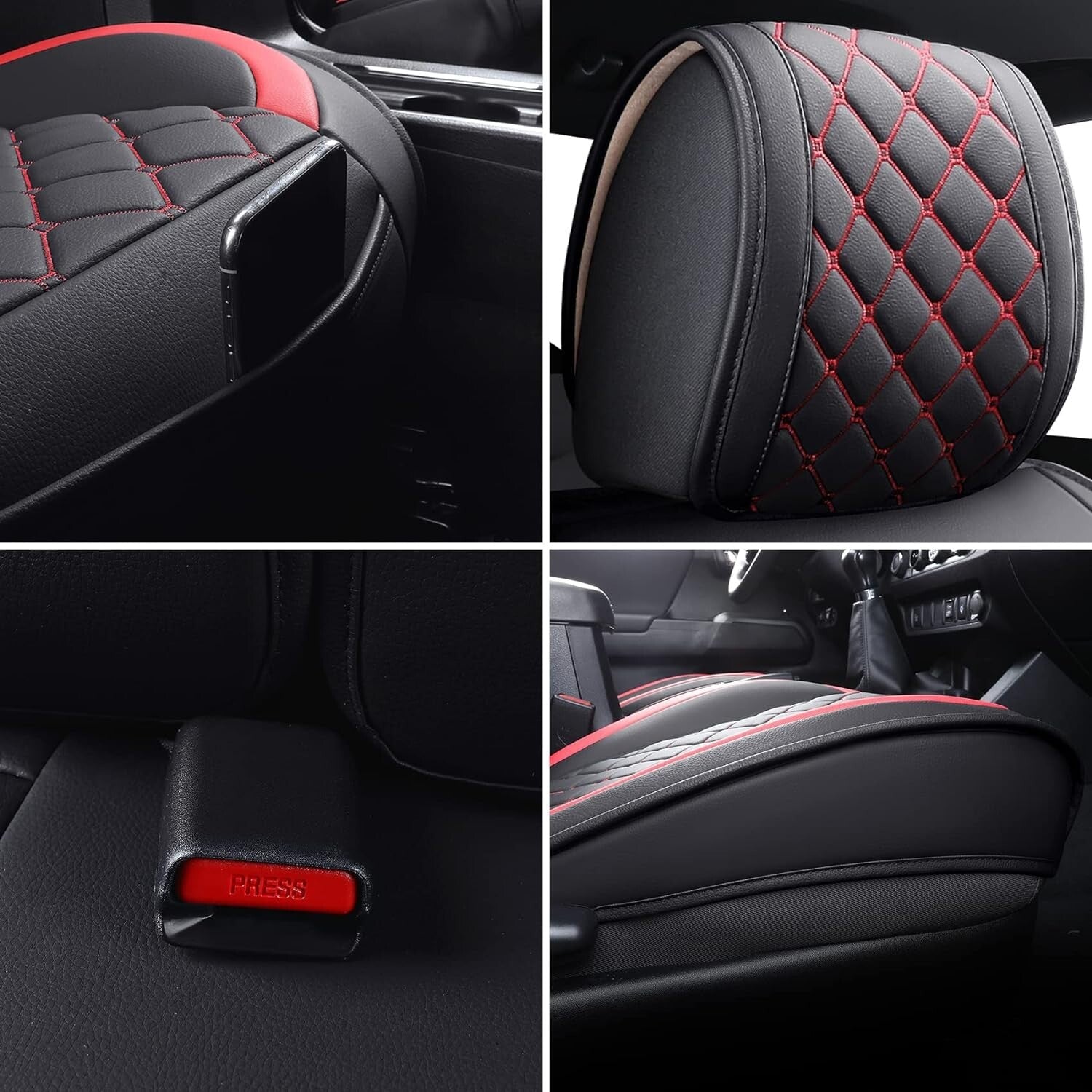 Custom Fit Waterproof Faux Leather Seat Covers for 2005-2025 Tacoma Pickup