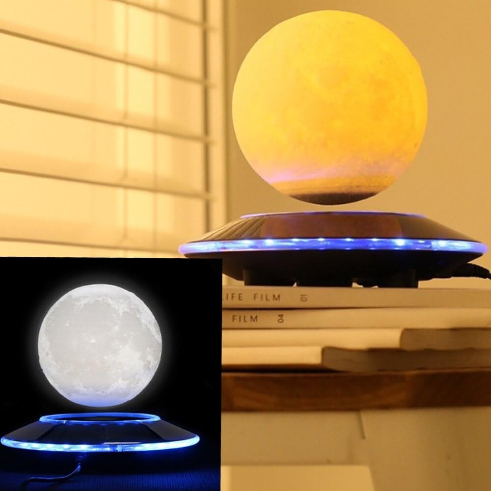 Floating 3D Moon Lamp with Touch Control - A Unique Night Light for Any Room