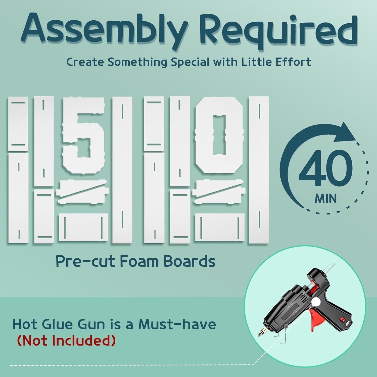 Large 3ft Light-Up Number 50: Perfect for Birthday and Anniversary Celebrations