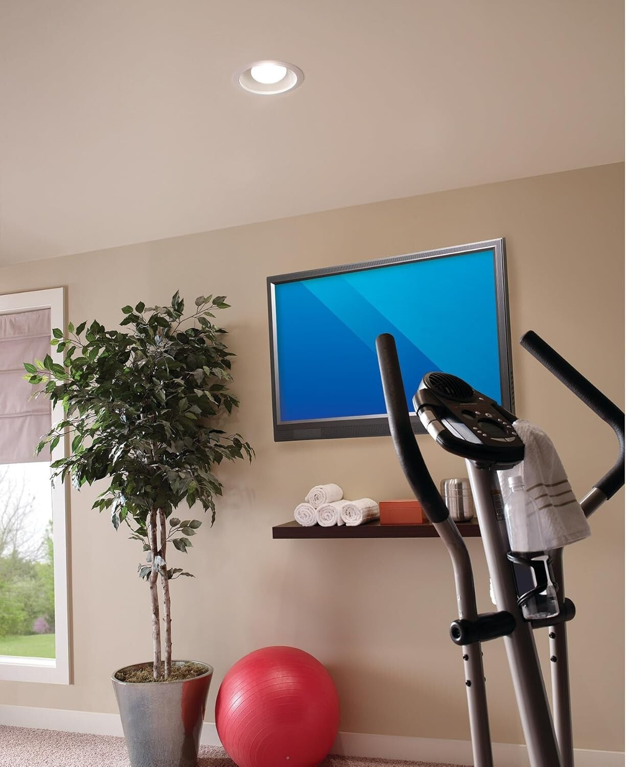 Compact Recessed Ventilation Fan with Light - 70 CFM, Ideal for Kitchen & Bath