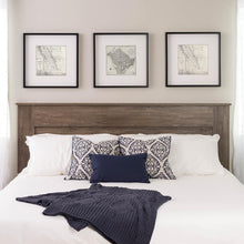 Load image into Gallery viewer, Stylish Flat Panel King Headboard - Drifted Gray Wood with Easy Mounting System