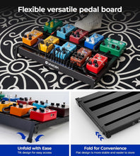 Load image into Gallery viewer, Premium 21" Pedal Board with Built-in Power &amp; Carry Bag - Perfect for Musicians
