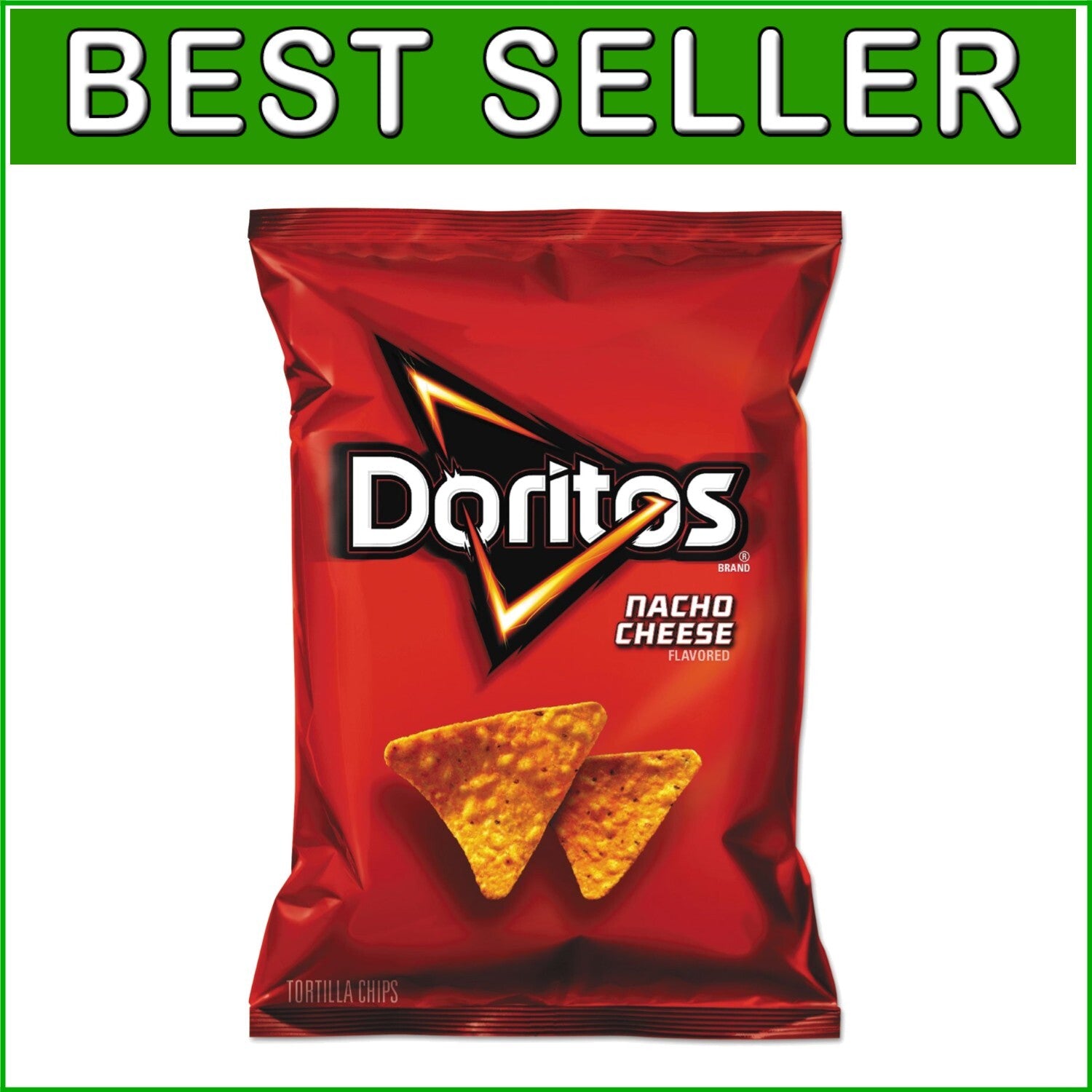 Crunchy Tortilla Chips with Real Cheddar - 1.75 oz Bags, 64 Count Party Pack