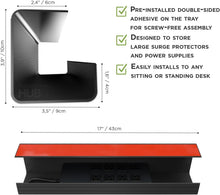 Load image into Gallery viewer, Compact and Sturdy No-Drill Cable Organizer - Black Trays for Clean Workspaces