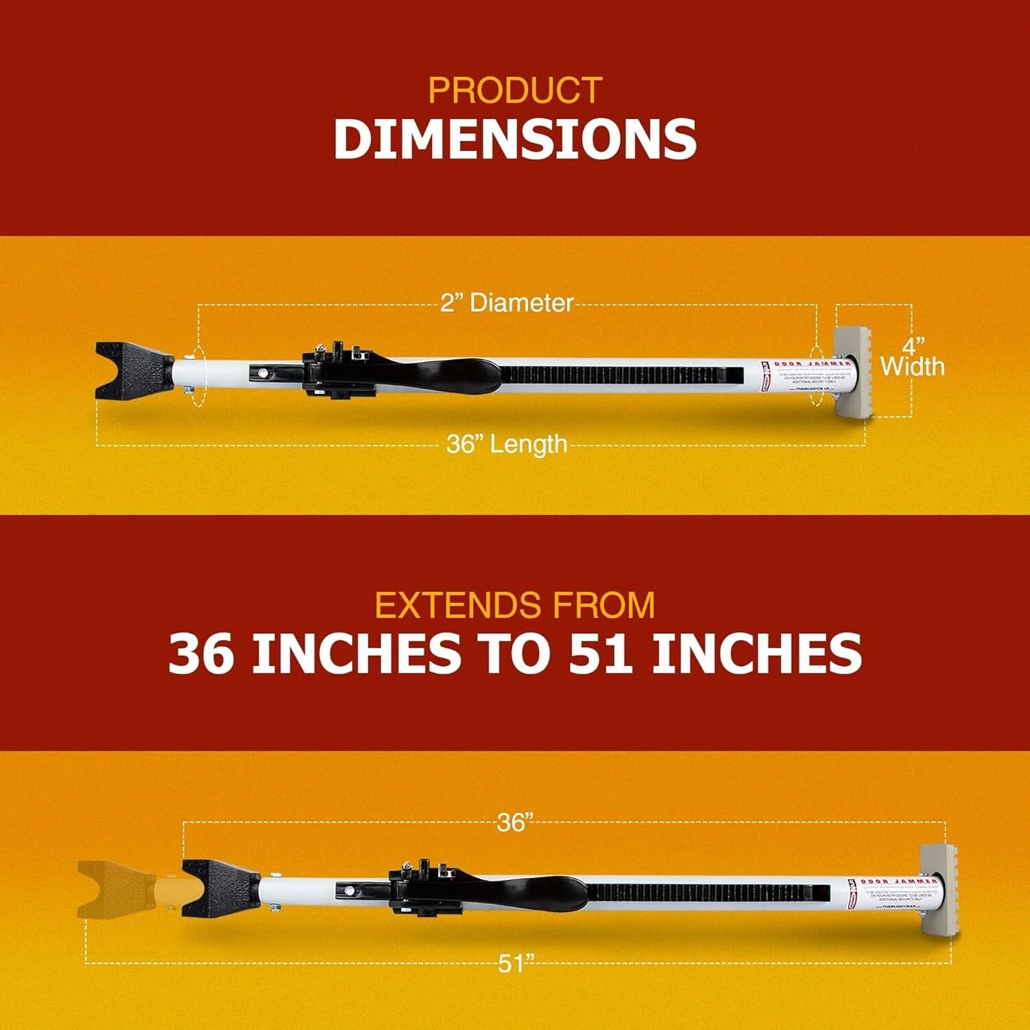 Stylish Powder-Coated Door Jammer - Maximum Force Resistance for Every Door
