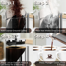 Load image into Gallery viewer, BPA-Free Insulated French Press Coffee Maker - 34oz with Lifetime Replacement