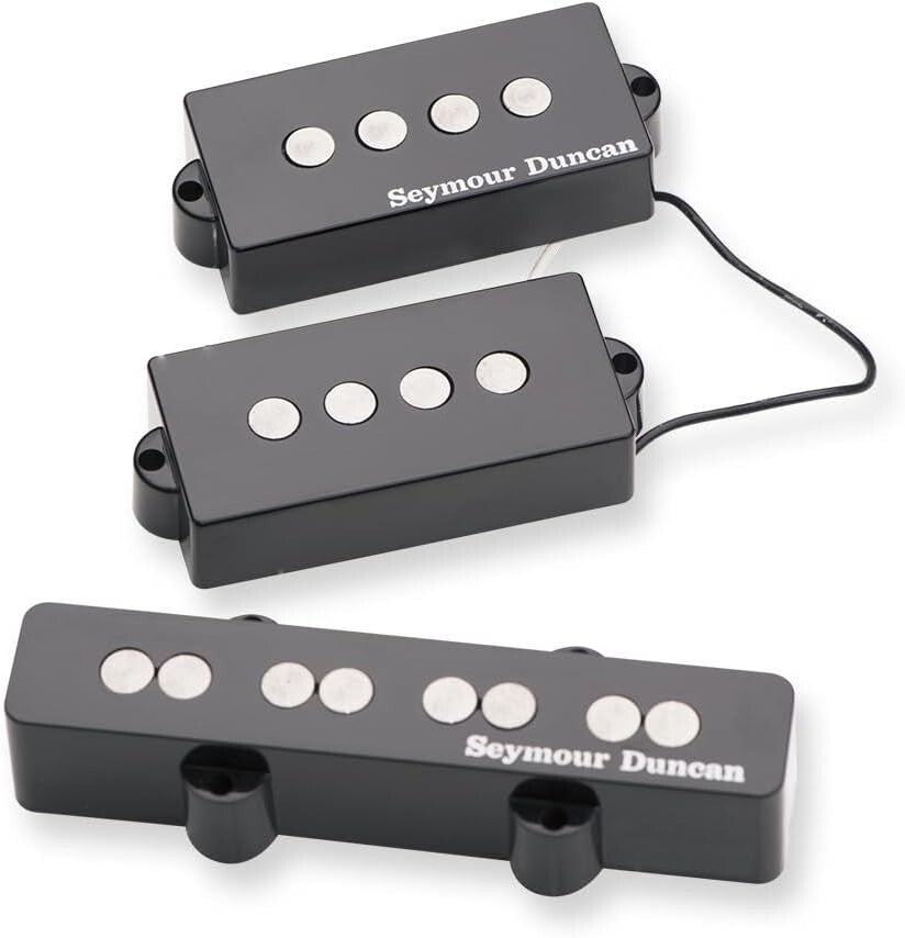 Quarter Pound High Output Bass Pickups for Rich and Punchy Sound in Black