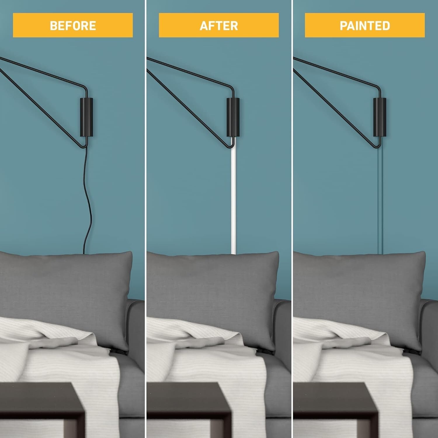 30ft Self-Adhesive Cable Raceway Kit - Discreet Half Round Hider with 10 Add-Ons