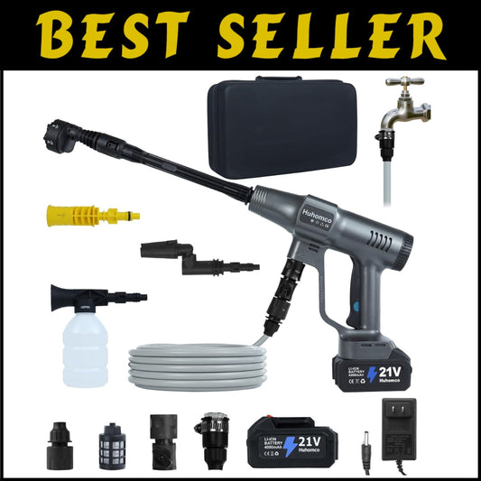 Lightweight 1450PSI Cordless Pressure Washer with Self-Priming Functionality