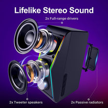 Load image into Gallery viewer, Immersive Bluetooth 5.0 Speakers with Dual Sound Modes and Creative Lights