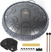 Load image into Gallery viewer, Ethereal Sound 14" Steel Tongue Drum - Perfect for Beginners and Professionals