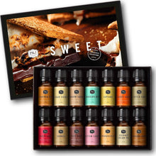 Load image into Gallery viewer, Sweet Essential Oil Collection: 14x10ml Amber Bottles for DIY Fragrance Crafts