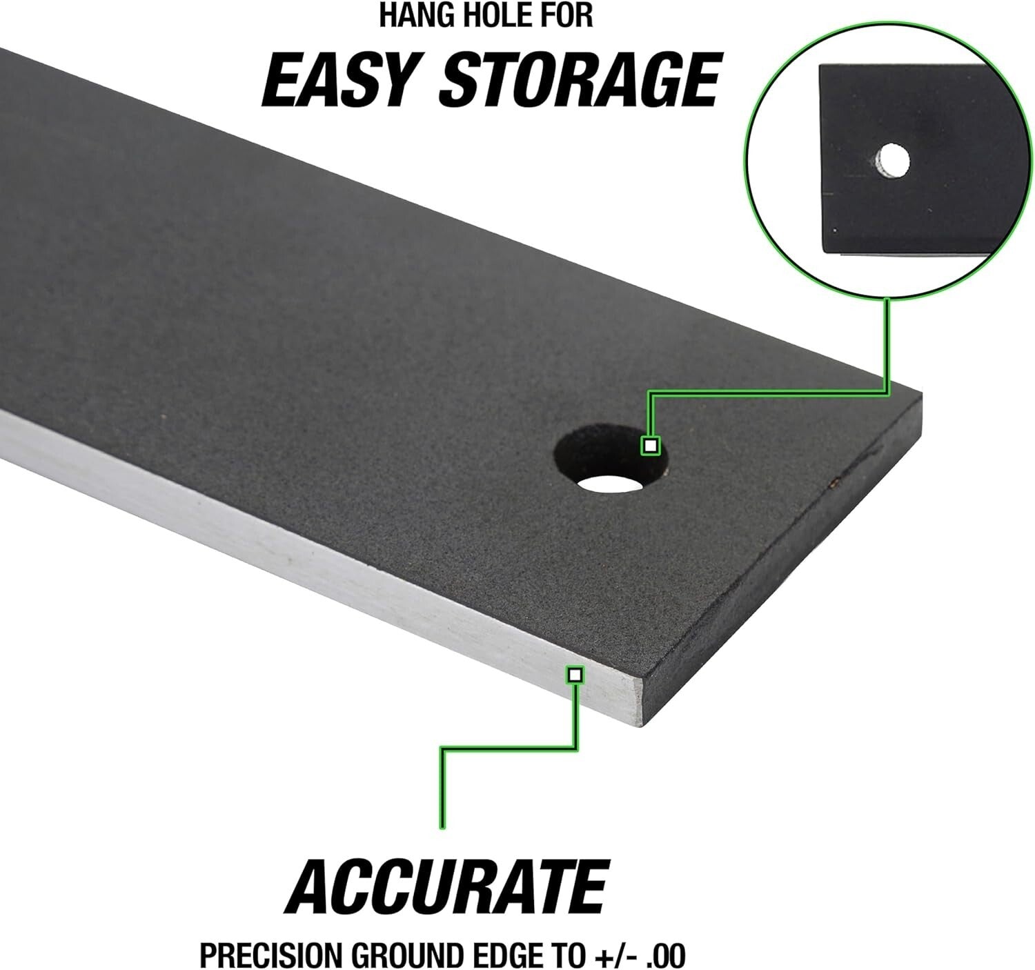 Precision 24" Cold Rolled Steel Straight Edge ±0.001" for Engine Inspections