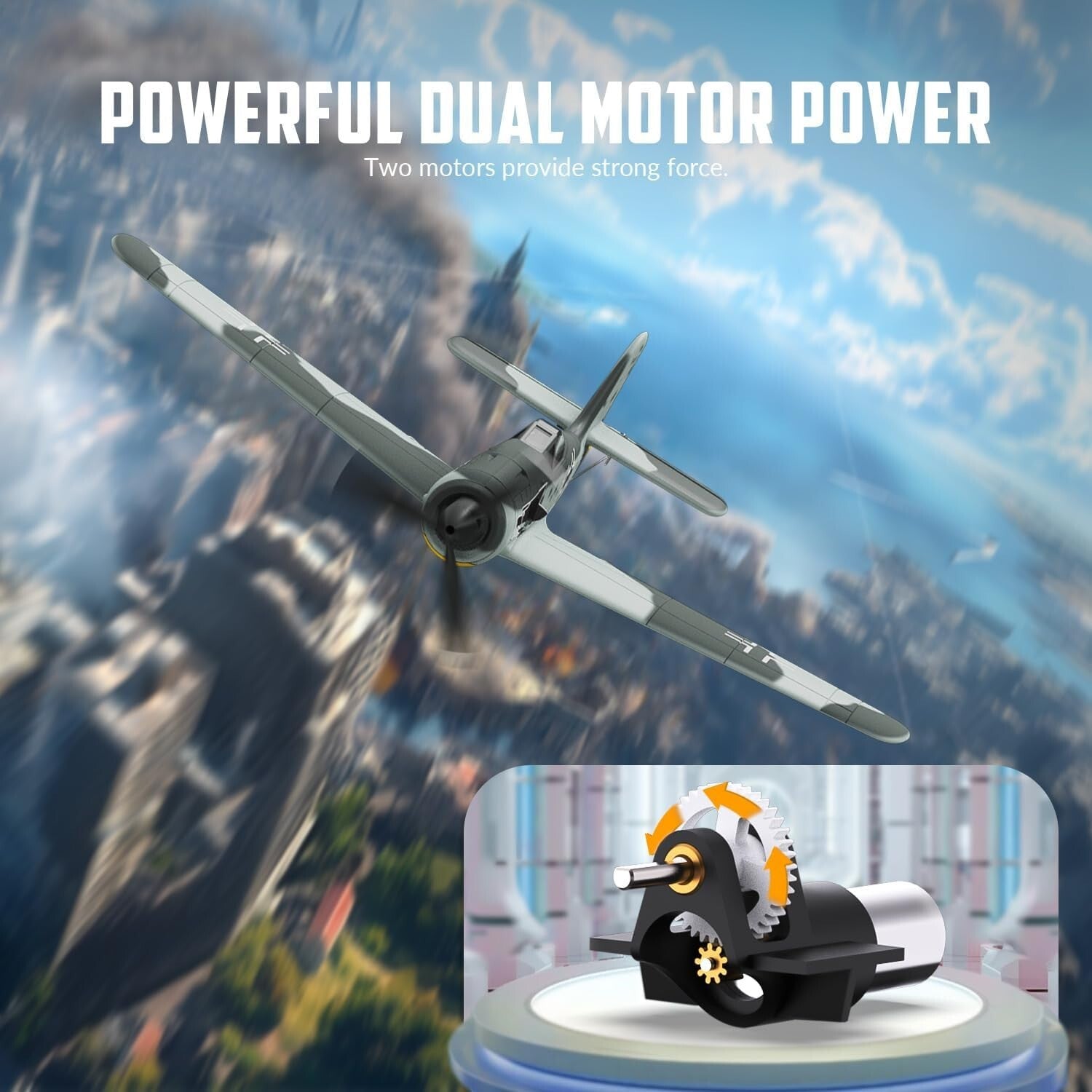 4CH RC FW190 Fighter Plane - Stable, Aerobatic, Ready-to-Fly Adventure