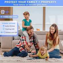 Load image into Gallery viewer, Premium Indoor/Outdoor Motion Sensor Detector with Portable Receiver - 3 Sensors