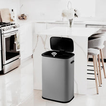 Load image into Gallery viewer, Stylish 14.5 Gallon Touchless Trash Can - Durable Stainless Steel with Sensor