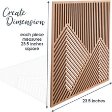 Load image into Gallery viewer, Versatile 2-Piece Mountain Wall Art with Oak Veneer Finish - Easy Install