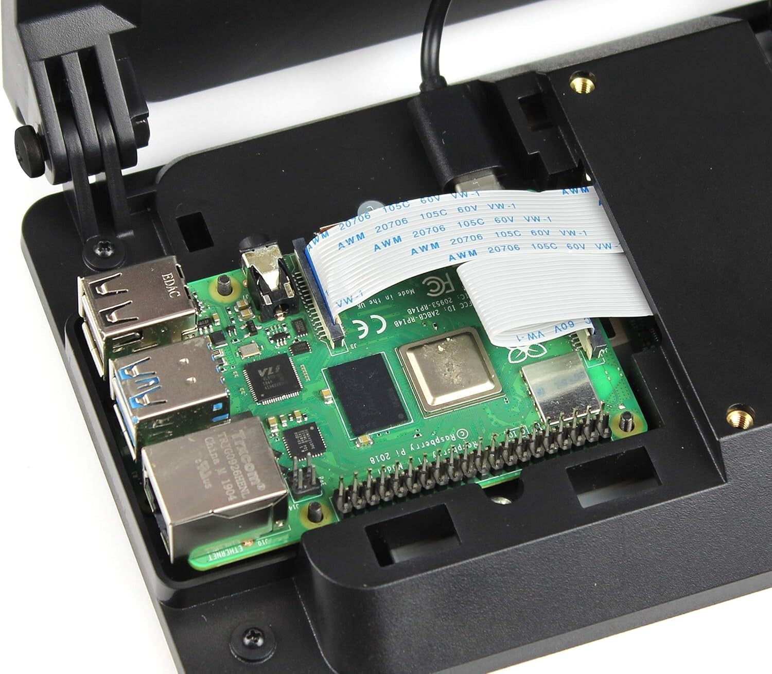 SmartiPi Touch 2: Premium Raspberry Pi Case with Cooling Fan & Camera Mount
