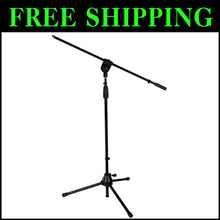Load image into Gallery viewer, Durable Foldable Microphone Stand Boom Arm with Height Adjustment 38.5"-66"