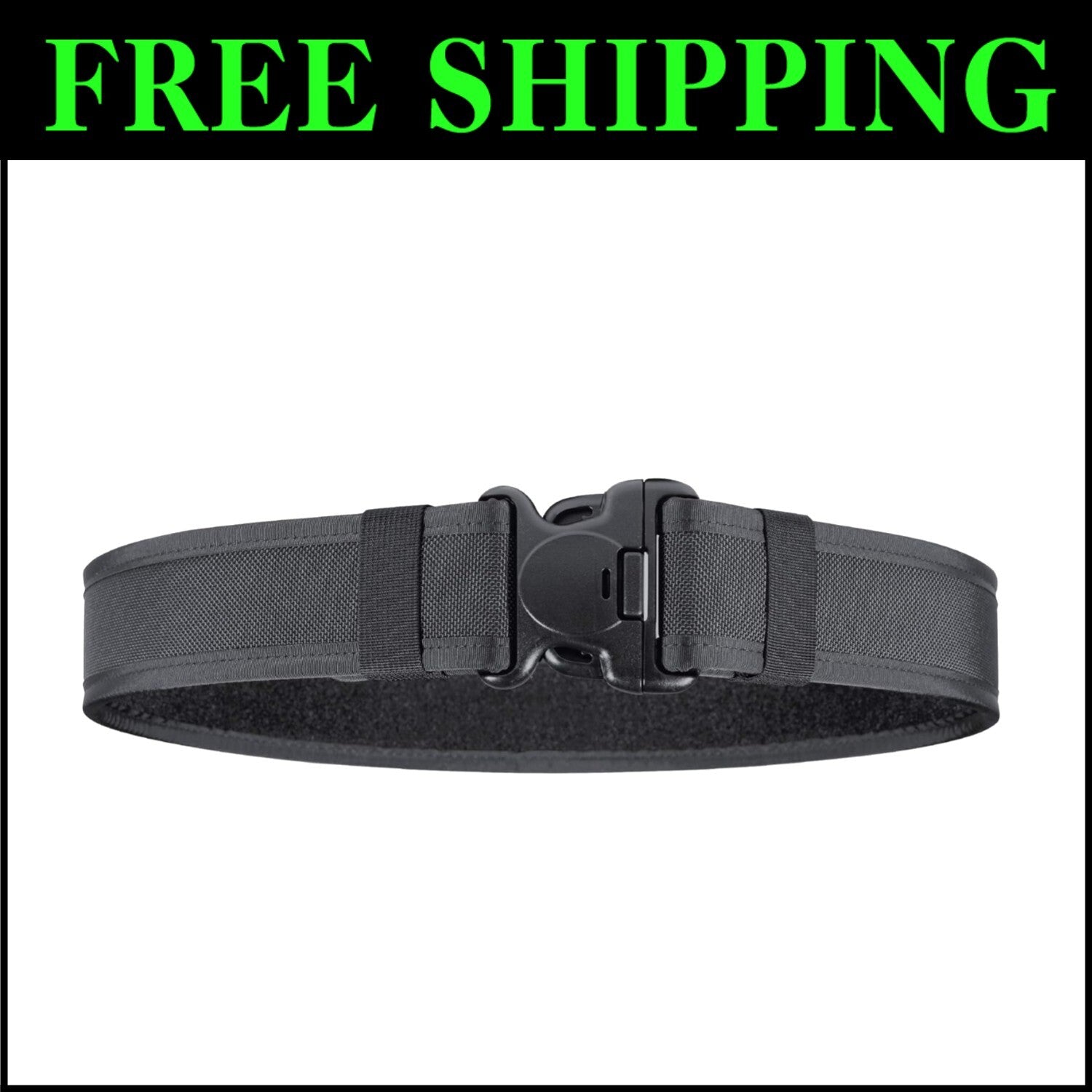 AccuMold 7200 Durable Black Nylon Duty Belt - 5-Part Laminate Construction