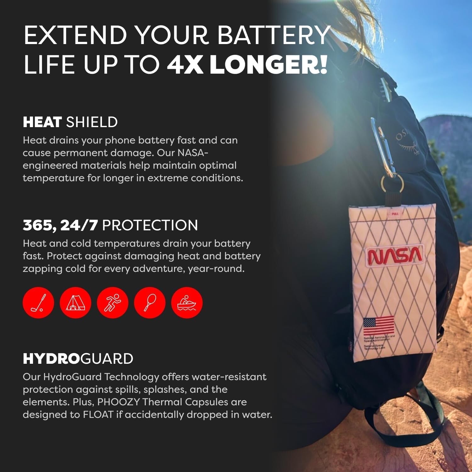 Waterproof Apollo II Phone Pouch with AGION Lining - Ultimate Winter Companion