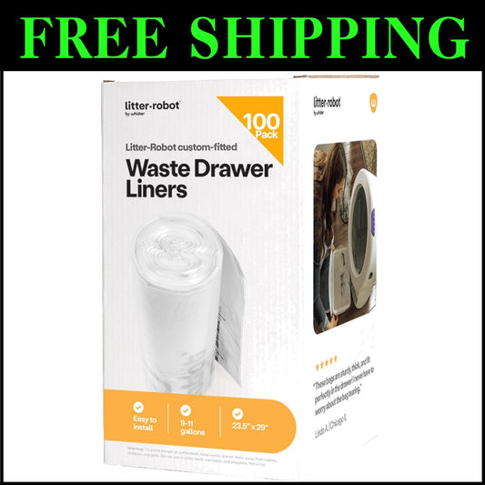 Litter-Robot Waste Drawer Liners, 100 Count - Hassle-Free Litter Box Solution