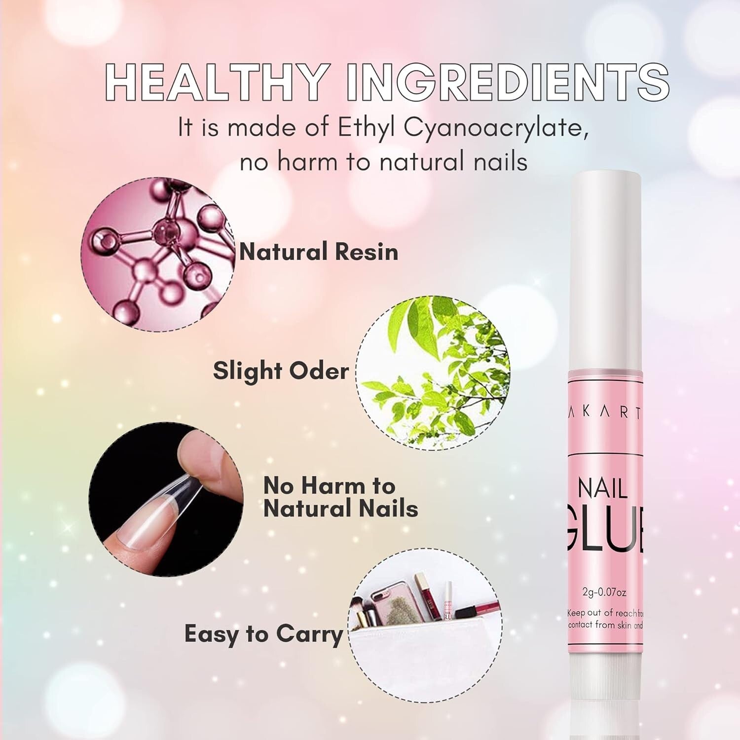 Ethyl Cyanoacrylate Nail Glue: 100PCS High-Efficiency Long Lasting Adhesive