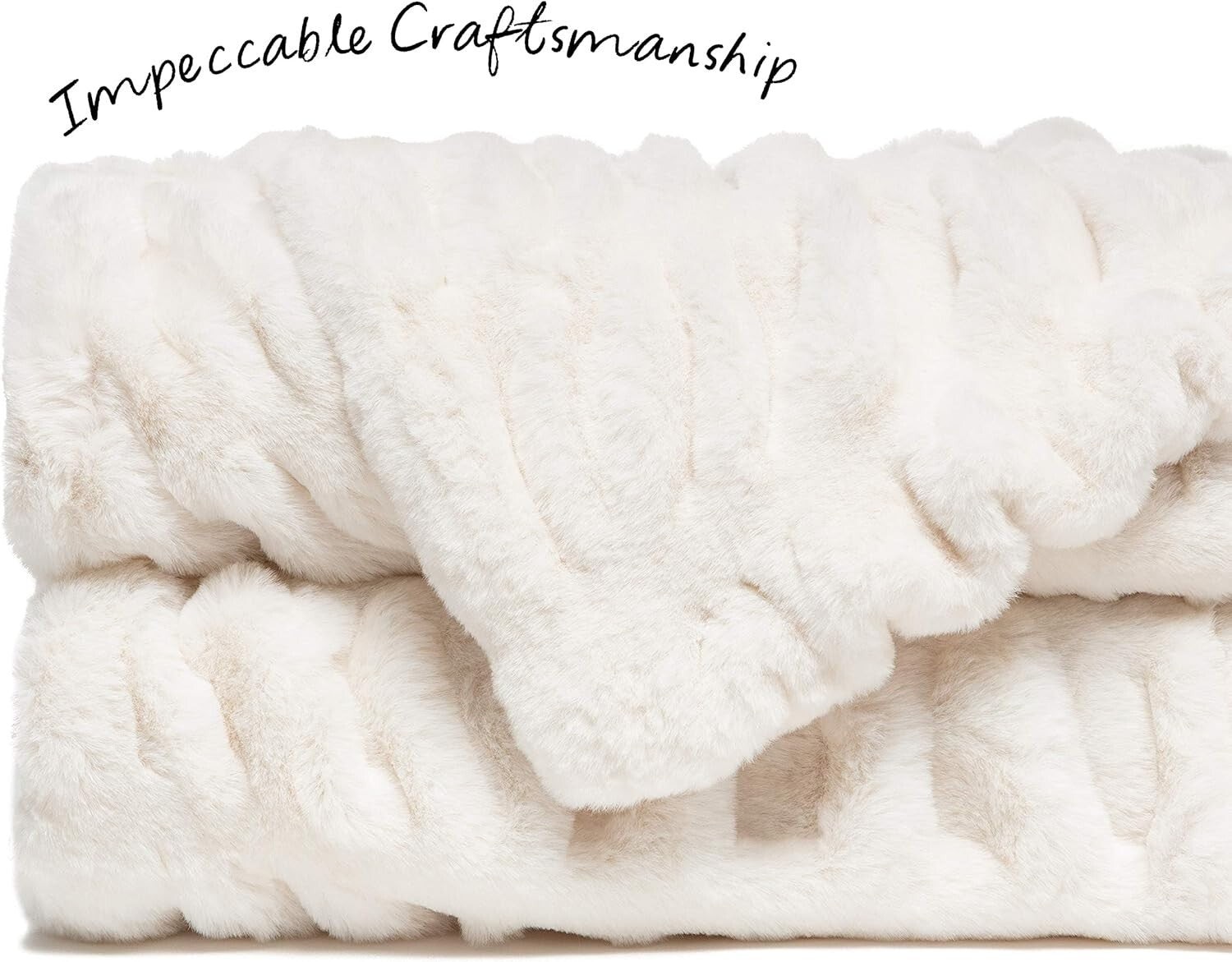Soft Cloud Faux Fur Throw Blanket - Oversized 108" x 86" for Ultimate Luxury