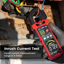 Load image into Gallery viewer, Compact Red Clamp Multimeter with Inrush Current Function &amp; Safety Features