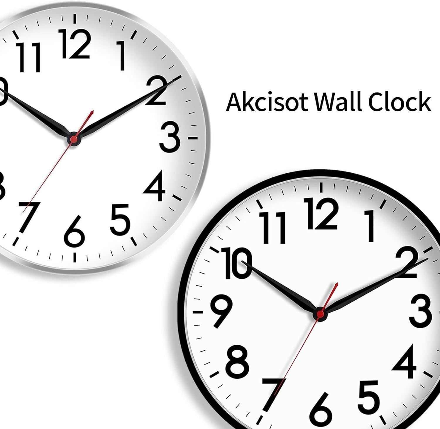 Modern 16" Wall Clock with Silent Sweep Movement - Ideal for Indoor/Outdoor Use