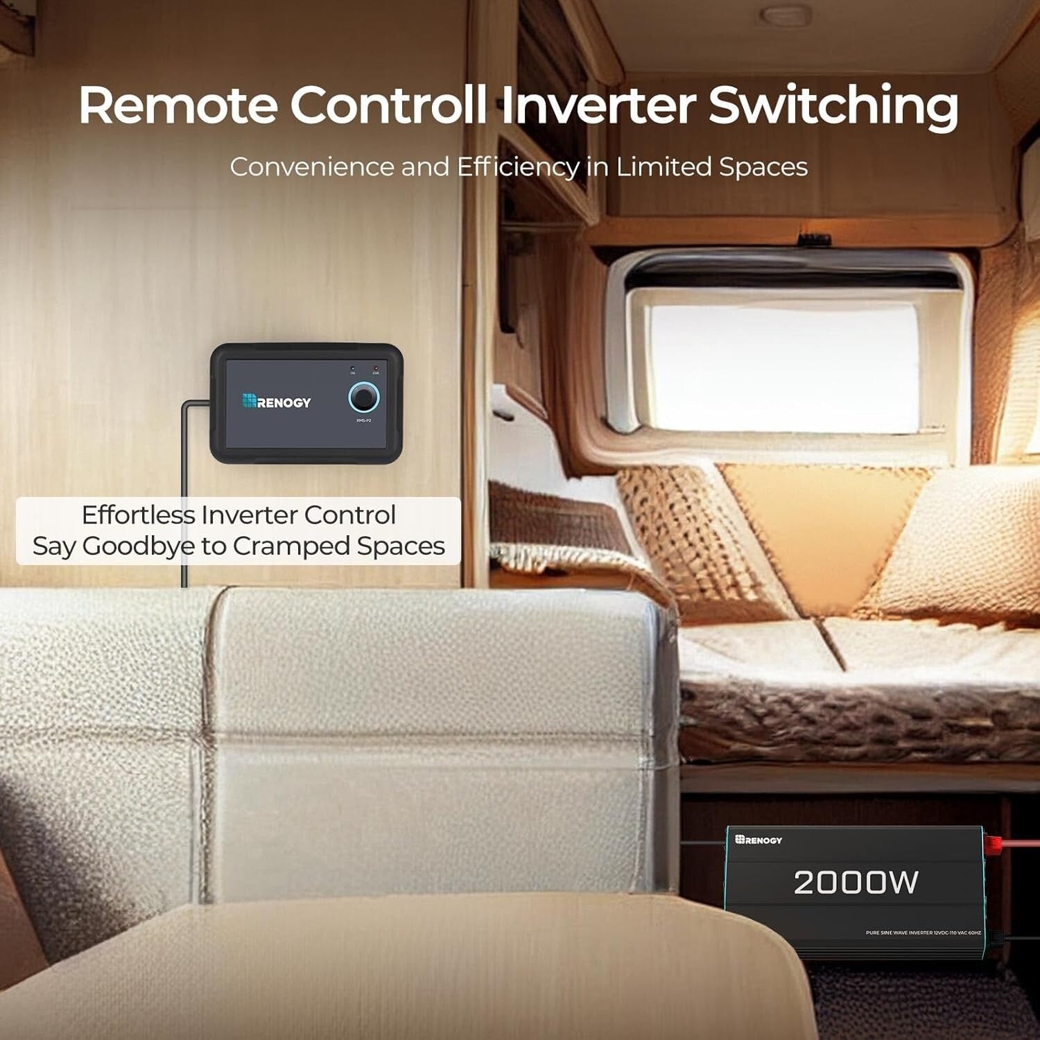 Powerful 2000W DC to AC Converter for Off-Grid Solar – USB & Remote Control