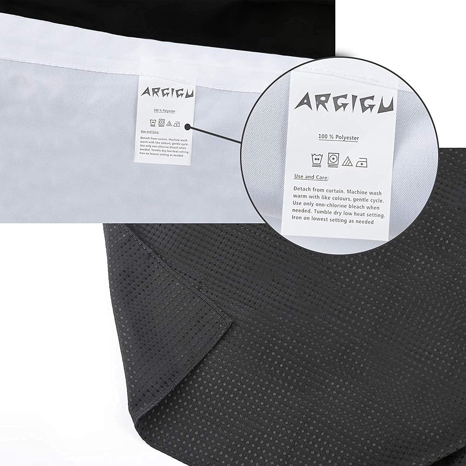 Luxury Hotel-Grade Shower Curtain with Thick Waffle Weave & Mesh Top - 72x74