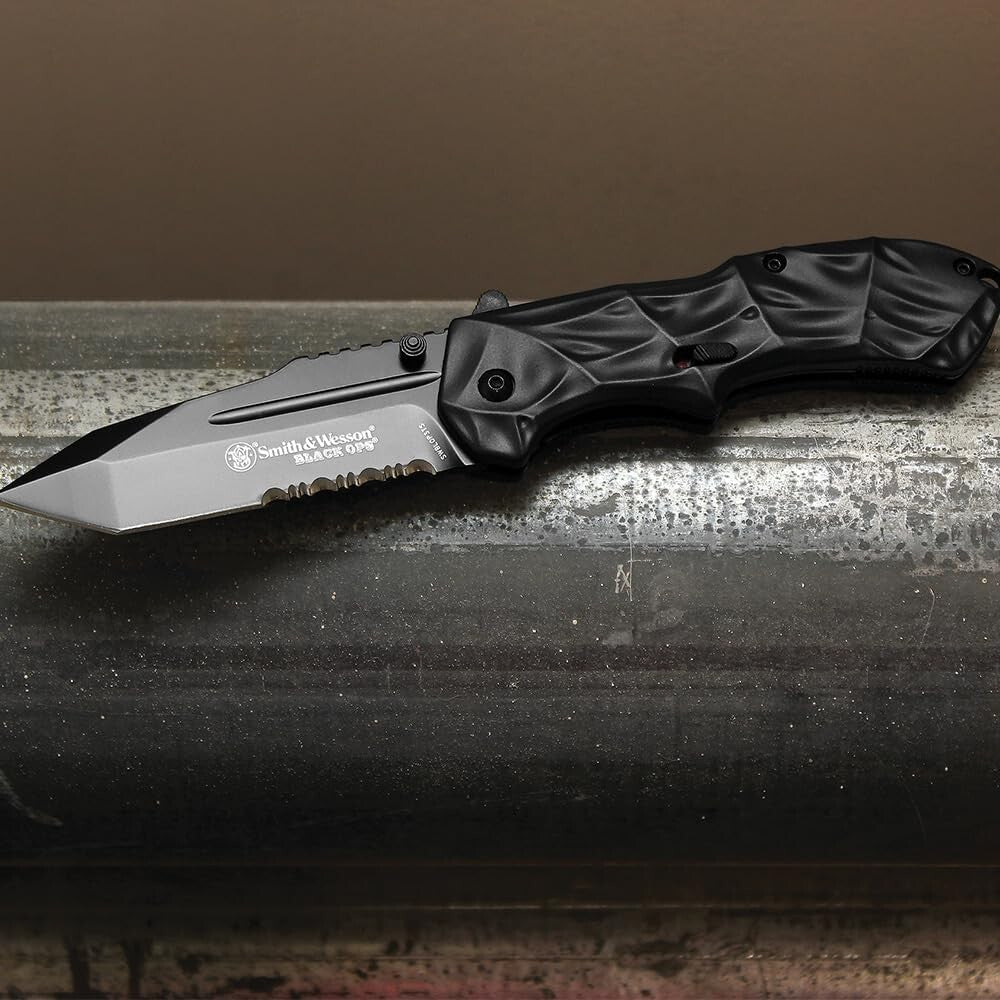 Lightweight 3.4in Tanto Blade Knife with Assisted Opening & Aluminum Handle