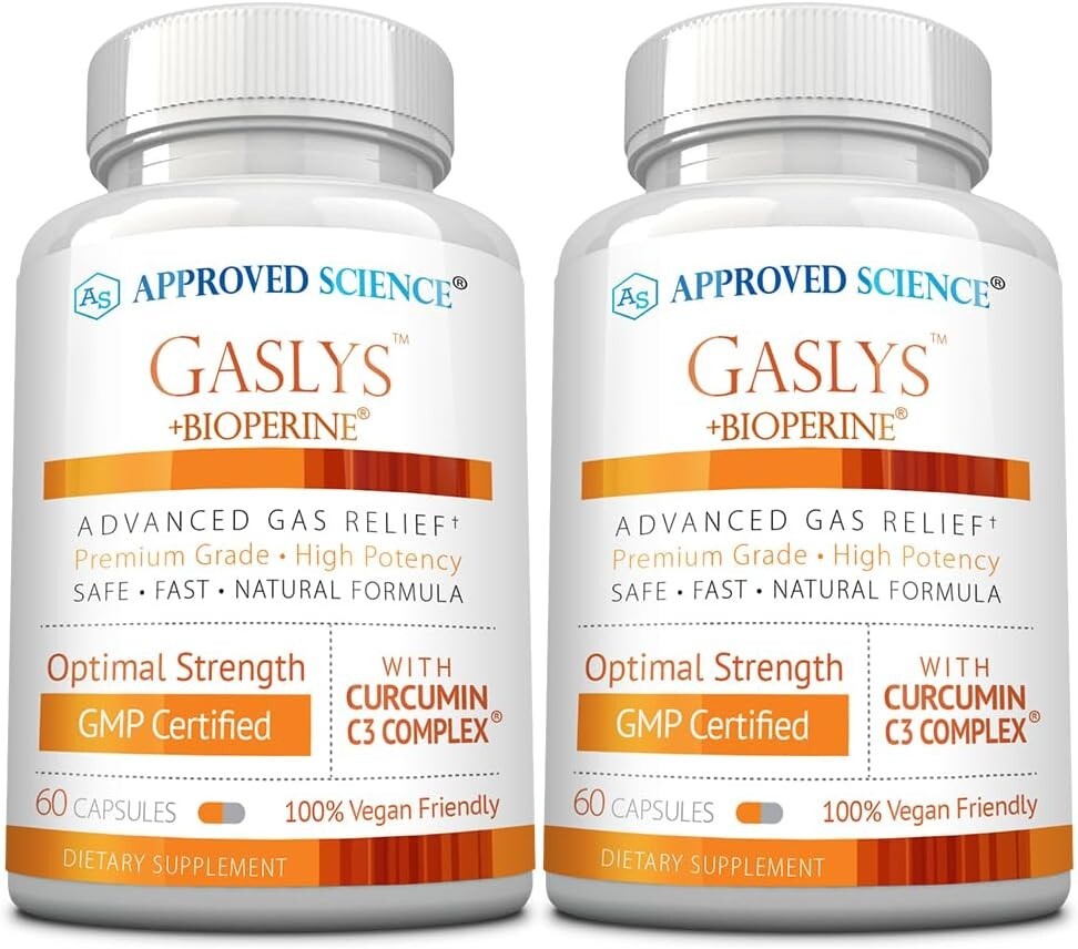 Digestive Harmony: Vegan Capsules for Gas Relief - 120 Count - Stress Support